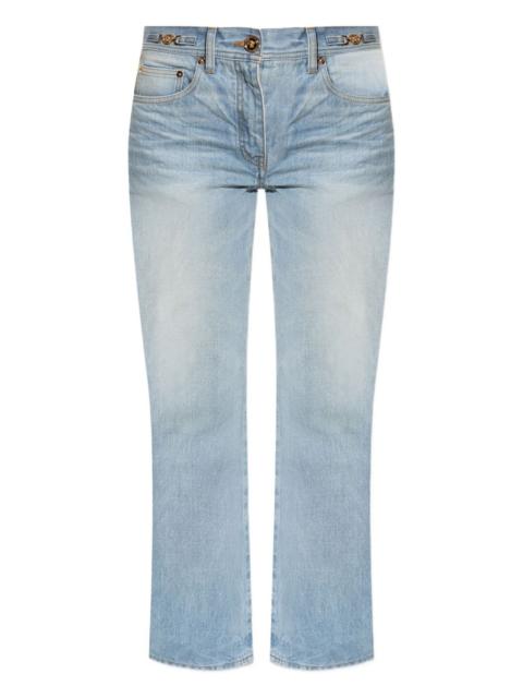 VERSACE logo-patch jeans
