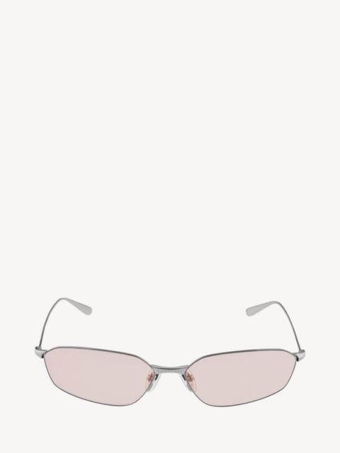 BALENCIAGA Invisible 2.0 Oval Sunglasses in Light Silver