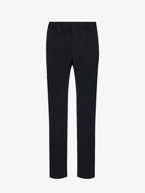 ISSEY MIYAKE Pleated tapered-leg regular-fit knitted trousers