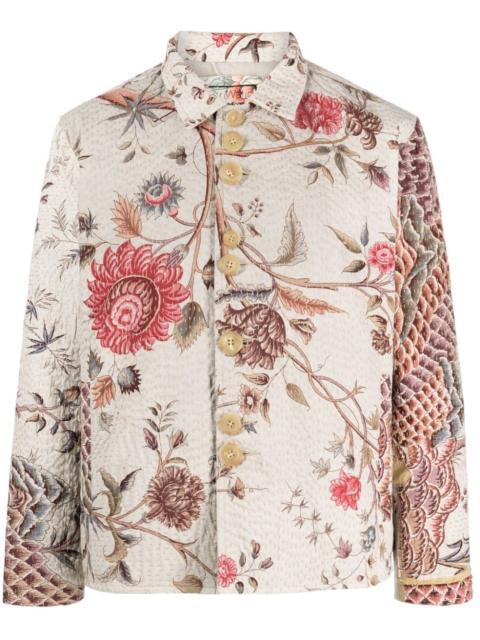 floral-print cotton jacket