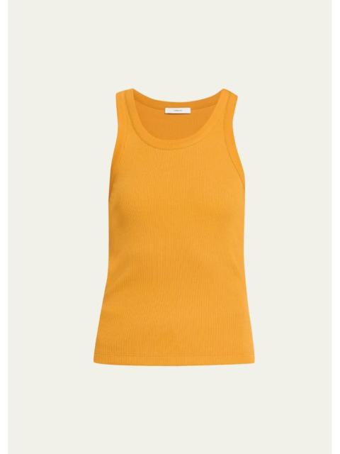 Vince Scoop-Neck Ribbed Tank Top