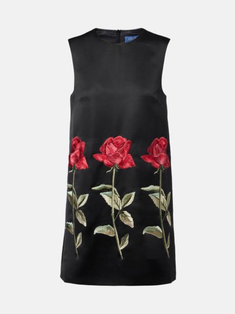 LEO LIN Yvonne floral embroidered minidress