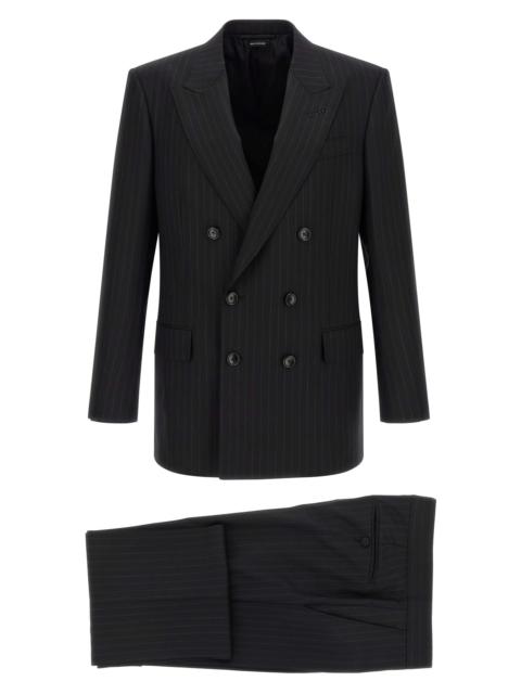 TOM FORD Pinstriped Double-Breasted Dress