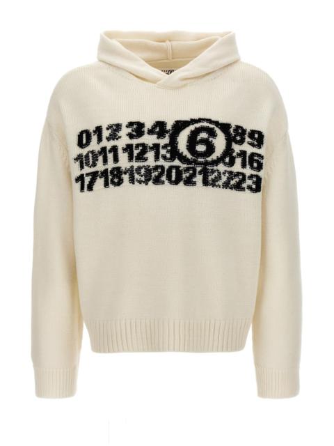 MM6 Maison Margiela 'Numeric signature' hooded sweater