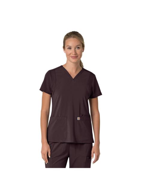 Carhartt Women's Force Cross-Flex Flex Panel V-Neck Scrub Top