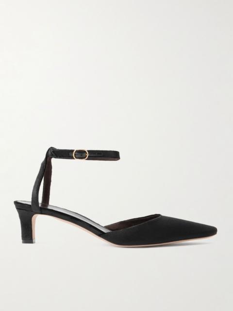 The Row Carla velvet pumps Black
