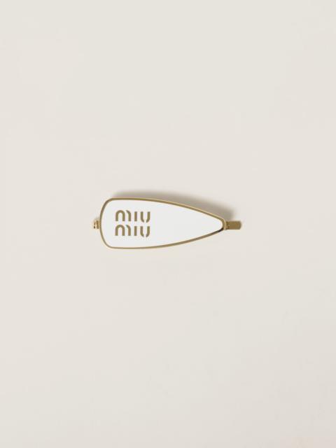 Miu Miu Enameled metal hair clip