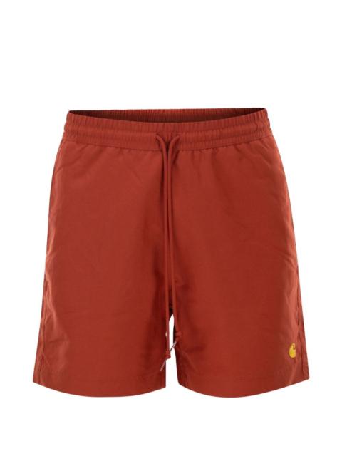 Carhartt Chase embroidered logo swim shorts