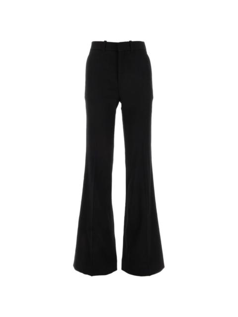 wool flared trousers