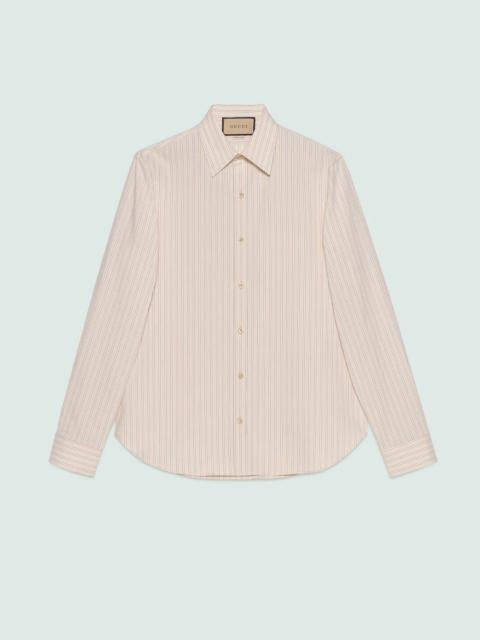 Washed stripe cotton shirt