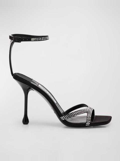 Ixia Crystal Studded Ankle-Strap Sandals