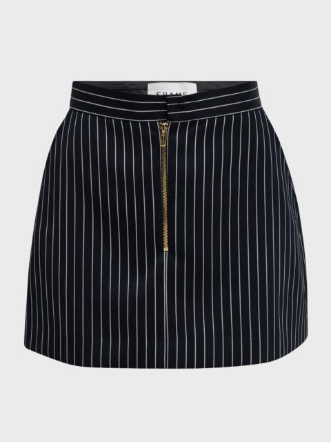 FRAME Tailored Pinstripe Mini Skirt