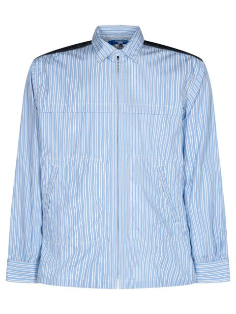 Junya Watanabe MAN STRIPED COTTON SHIRT WITH ZIPPER