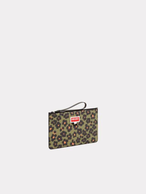 KENZO 'Hana Leopard' large clutch bag