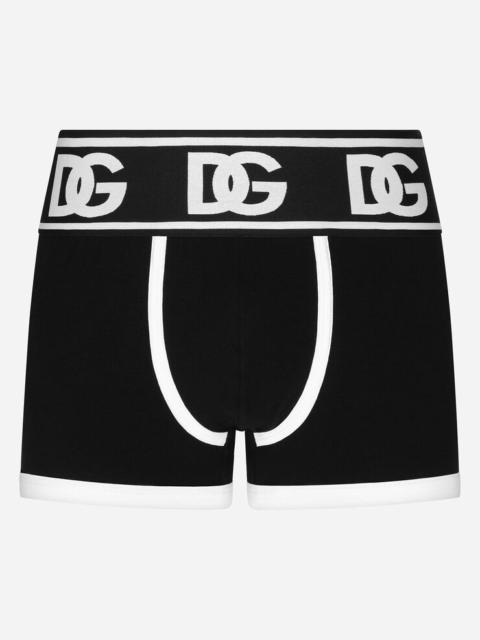 Dolce & Gabbana Two-way stretch jersey boxers with DG logo