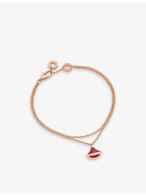 BVLGARI Divas Dream 18ct rose-gold and carnelian bracelet