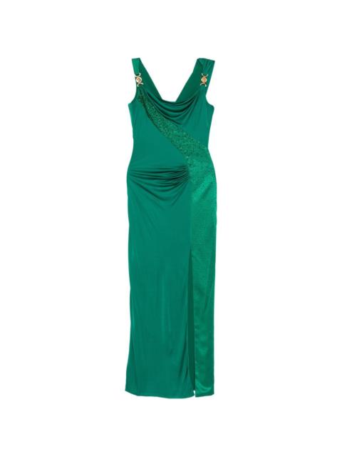 VERSACE crystal-embellished maxi dress