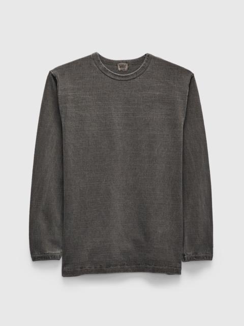 Warehouse & Co. Stand Wheeler Long Sleeve Pigment-Dyed Tee in Sumikuro