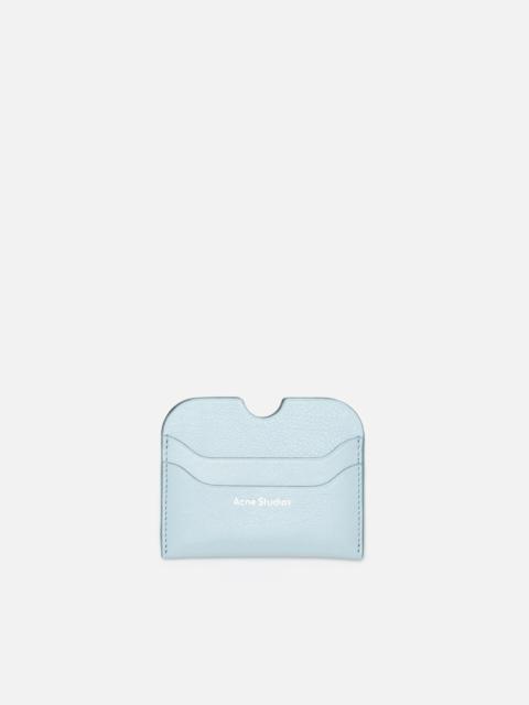 Acne Studios Leather card holder wallet - Dusty blue