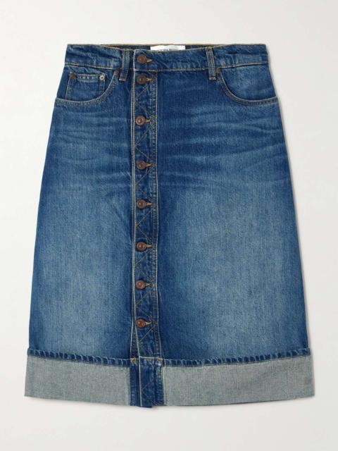 Victoria Beckham Denim midi skirt