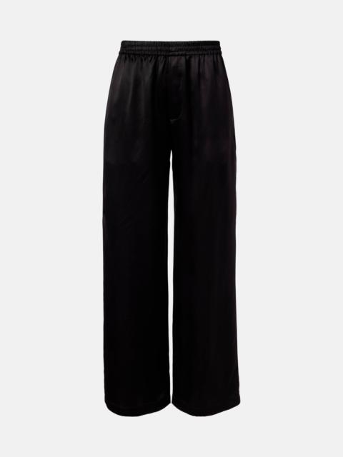 SAINT LAURENT Silk satin straight pants