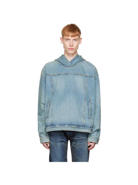 BALENCIAGA Blue Pull-Over Denim Jacket