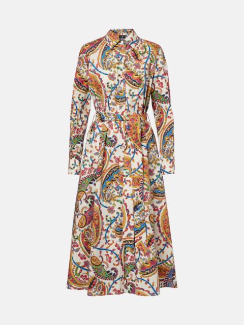 Etro Paisley cotton wrap dress