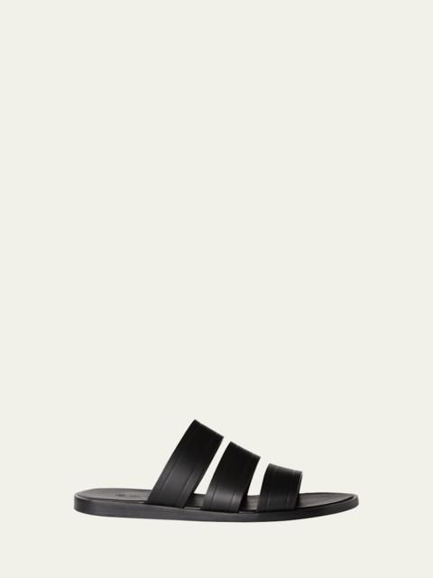 Loro Piana Men's Naha Seawalk Leather Slide Sandals