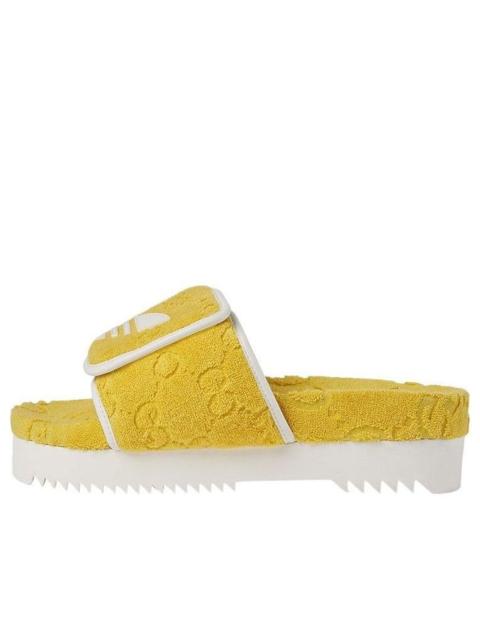 GUCCI (WMNS) Gucci adidas GG Platform Sandals 'Yellow Cotton Sponge' 702398-UU010-7171