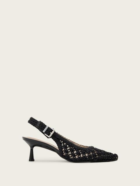 ALLSAINTS VIOLET SLINGBACK POINTED TOE HEELS