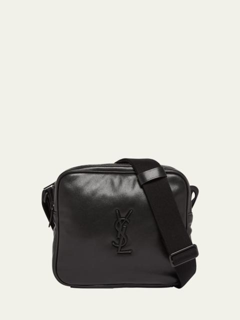 SAINT LAURENT Men's Niki YSL Cube Camera Bag in Leather