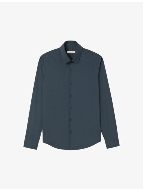 Sandro Slim-fit stretch cotton-blend shirt