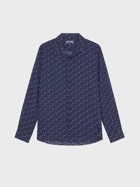 Vilebrequin MEN COTTON VOILE SHIRT MICRO RONDE DES TORTUES