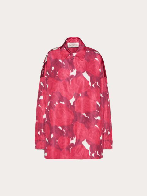 Valentino VALENTINO ROSE MOIRE' FAILLE PEA COAT