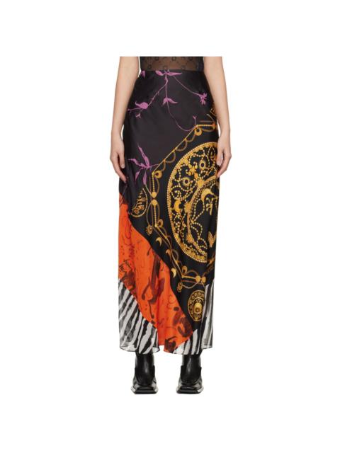 Marine Serre Multicolor Regenerated Scarves Maxi Skirt