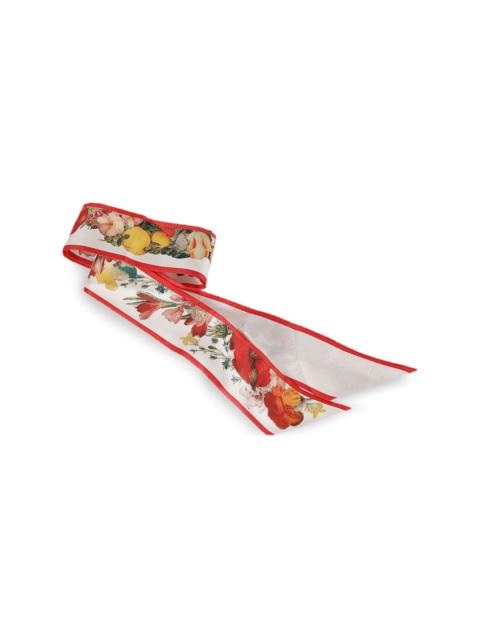 Alexander McQueen floral-jacquard silk scarf