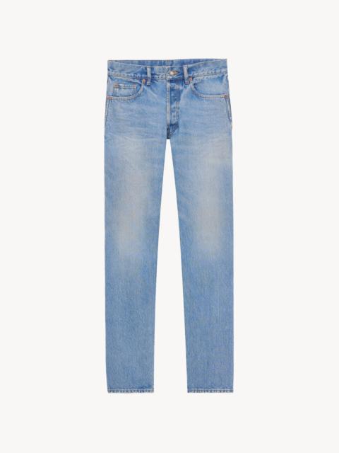 SAINT LAURENT MICK LONG JEANS IN NONZA BLUE DENIM