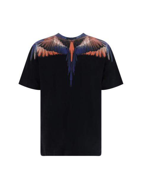 Marcelo Burlon County Of Milan ICON WINGS BASIC T-SHIRT BLACK CORAL RED