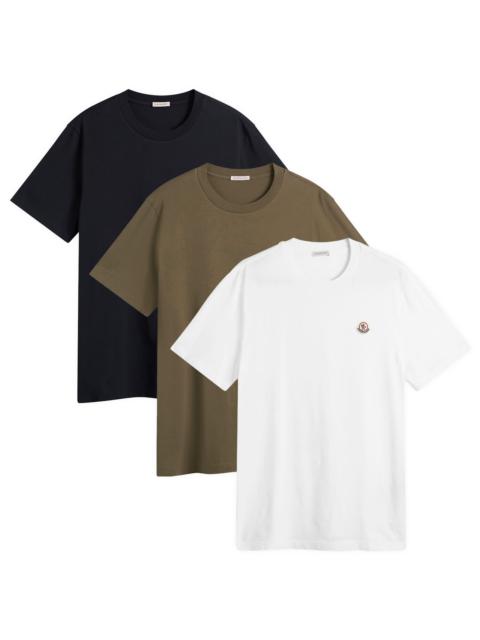 Moncler Moncler Short Sleeve 3 Pack Cotton T-Shirts