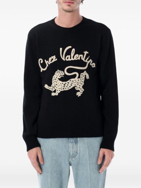 Valentino graphic crew neck sweater