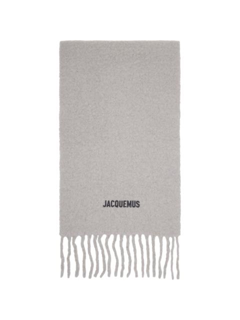 JACQUEMUS Gray 'The Moisson' Scarf