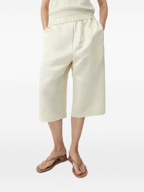 CORDERA satin cropped trousers