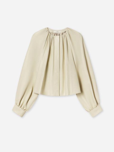 CO Gathered Tunic Shirt in Leather