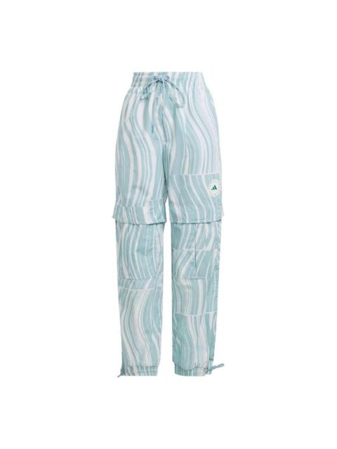 (WMNS) adidas By Stella McCartney Truecasuals Printed Track Pants 'Blue White' HT1103