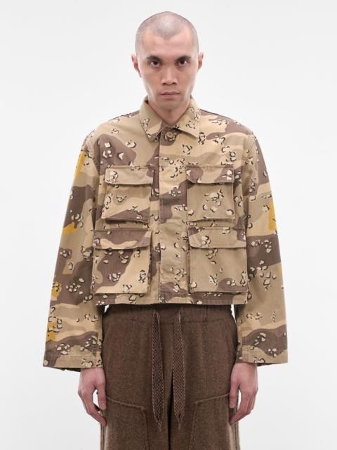Kapital Beige Camouflage Herringbone Boxy Jacket