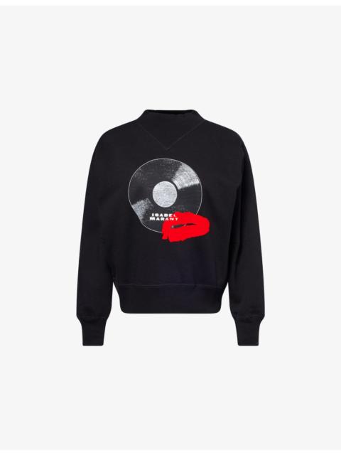 Isabel Marant Mylan Graphic-Print Cotton-Jersey Sweatshirt