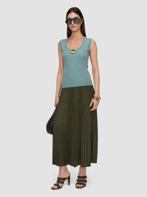 JOSEPH Rabat Pleated Satin Skirt
