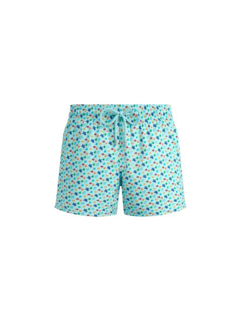Vilebrequin Men Stretch Short Swim Trunks Micro Ronde Des Tortues Rainbow