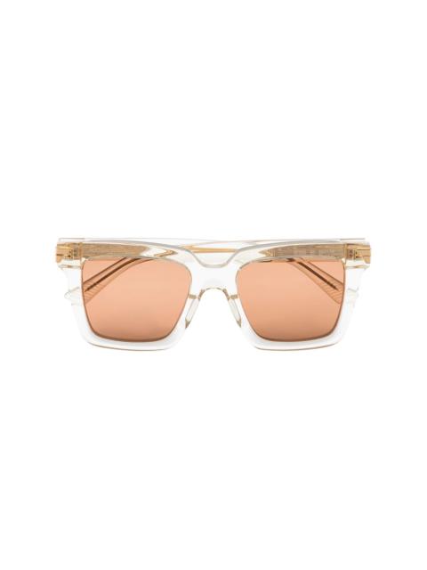 Bottega Veneta square-frame sheer sunglasses