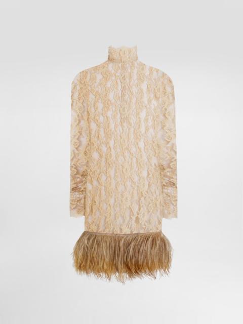 Dolce & Gabbana Floral chantilly lace dress